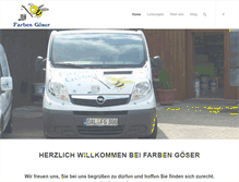 Tablet Screenshot of farben-goeser.de